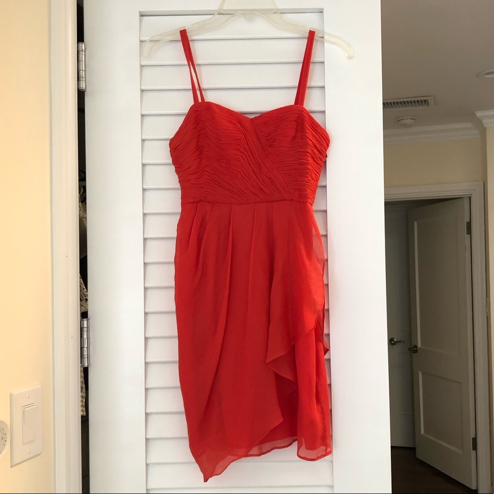 J Crew Coral Ruffle Short Dress
